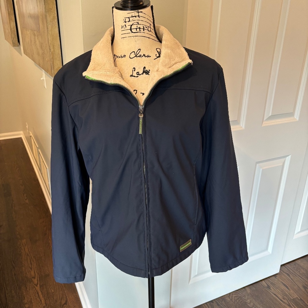 Weatherproof zip up rain jacket